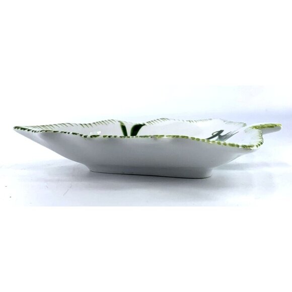 Italy Christmas Tree Shaped Candy Trinket Dish Hand Painted 7.5" - Picture 3 of 7